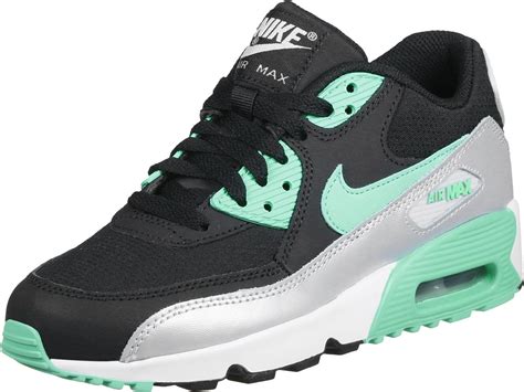 Nike Air Max 90 Mesh GS Gray Black Women's Athletic Shoes 